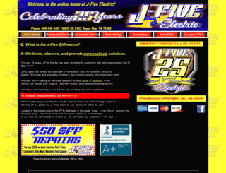 jfiveelectric.com screenshot