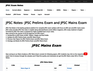 jharkhand.pscnotes.com screenshot
