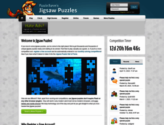 jigsaw.puzzlebaron.com screenshot