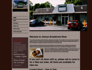 jimmysbroadstreetdiner.com screenshot