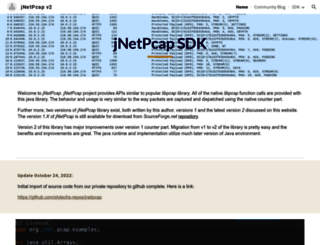 jnetpcap.com screenshot