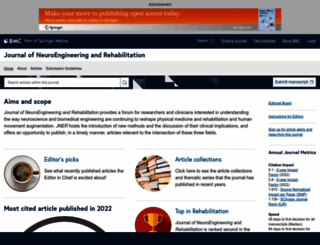 jneuroengrehab.biomedcentral.com screenshot