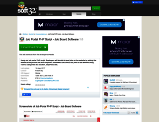 job-portal-php-script-job-board-software.soft32.com screenshot