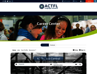 jobcentral.actfl.org screenshot