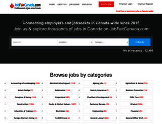 jobfaircanada.com screenshot