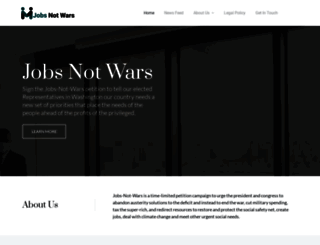 jobs-not-wars.org screenshot