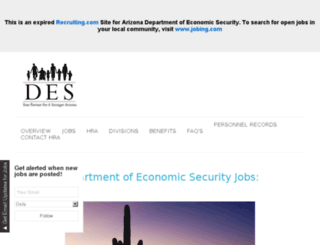 jobs.azdes.gov screenshot