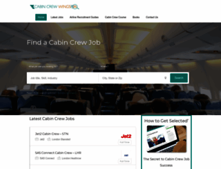 jobs.cabincrewwings.com screenshot