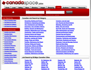 jobs.canadaspace.com screenshot