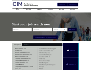jobs.cim.co.uk screenshot