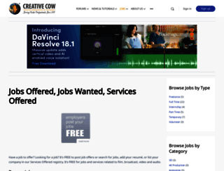 jobs.creativecow.net screenshot
