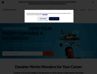jobs.danaher.com screenshot