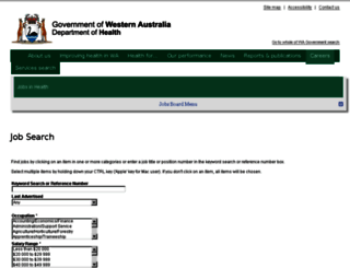 jobs.health.wa.gov.au screenshot