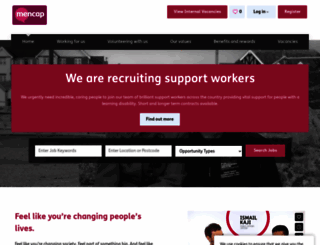 jobs.mencap.org.uk screenshot