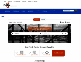 jobs.nalp.org screenshot