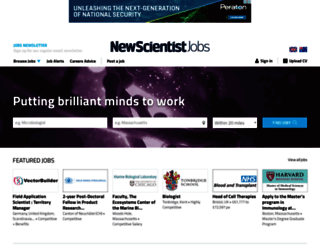 jobs.newscientist.com screenshot
