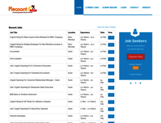 jobs.pleasantinc.com screenshot