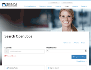 jobs.principlesolutions.com screenshot