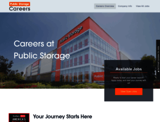 jobs.publicstorage.com screenshot