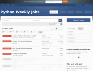 jobs.pythonweekly.com screenshot