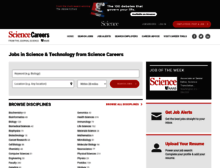 jobs.sciencecareers.org screenshot
