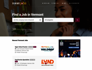 jobs.sevendaysvt.com screenshot