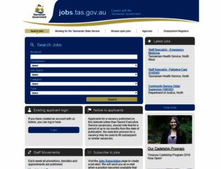 jobs.tas.gov.au screenshot