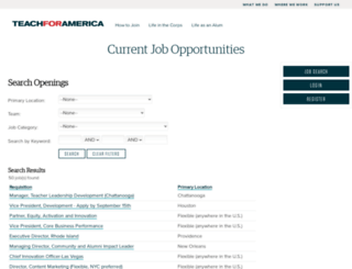 jobs.teachforamerica.org screenshot
