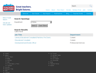 jobs.teachingmatters.org screenshot