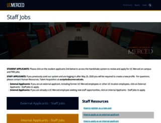 jobs.ucmerced.edu screenshot