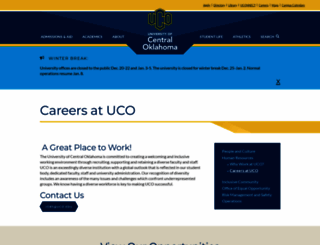 jobs.uco.edu screenshot
