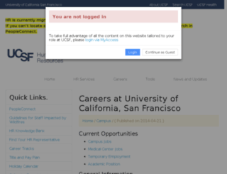 jobs.ucsf.edu screenshot