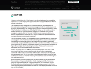 jobs.uel.ac.uk screenshot
