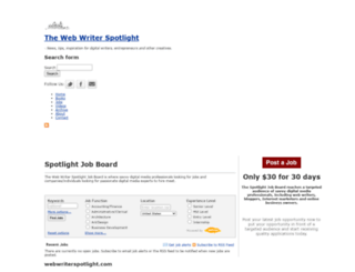 jobs.webwriterspotlight.com screenshot