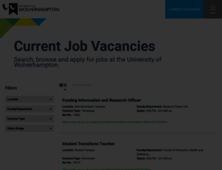 jobs.wlv.ac.uk screenshot