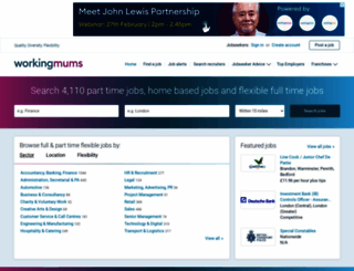 jobs.workingmums.co.uk screenshot