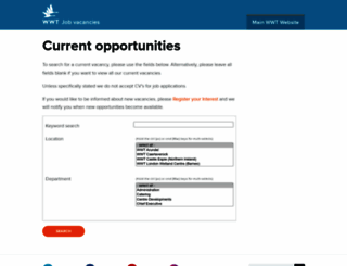 jobs.wwt.org.uk screenshot