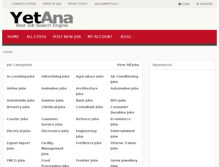 jobs.yetana.com screenshot