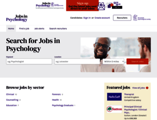 jobsinpsychology.co.uk screenshot