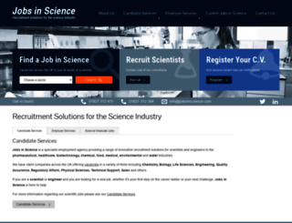 jobsinscience.com screenshot