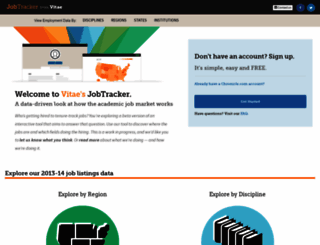 jobtracker.chroniclevitae.com screenshot