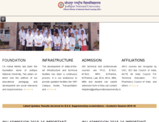jodhpurnationaluniversity.in screenshot