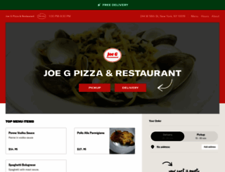 joegpizzarestaurant.com screenshot
