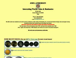 joelscoins.com screenshot