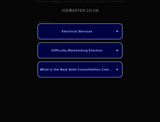 joemaster.co.uk screenshot