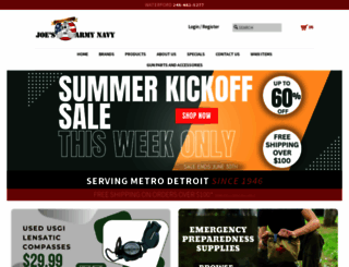 joesarmynavyonline.com screenshot