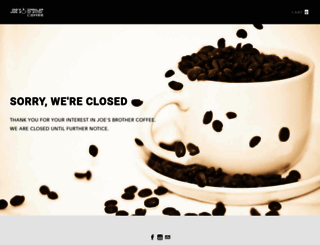 joesbrothercoffee.com screenshot