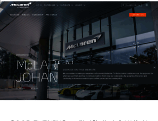 johannesburg.mclaren.com screenshot