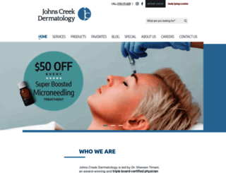 johnscreekdermatology.com screenshot