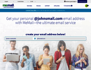 johnsmail.com screenshot